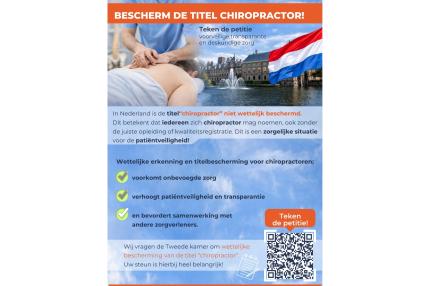 Petitie titelbescherming chiropractoren!